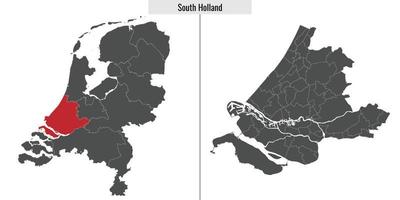 map region of Netherlands vector