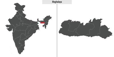 map state of India vector