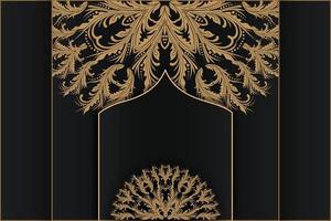 elegancia mandala antecedentes con dorado arabesco modelo islámico este estilo vector