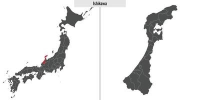 map prefecture of Japan vector