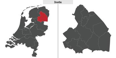 map region of Netherlands vector