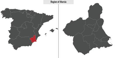 mapa región de España vector