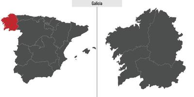 mapa región de España vector