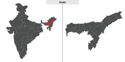 mapa estado de India vector