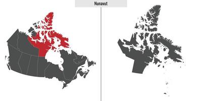 mapa provincia de canada vector