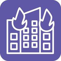 Building Fire Icon Vector Design