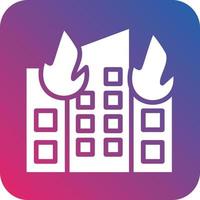 Building Fire Icon Vector Design