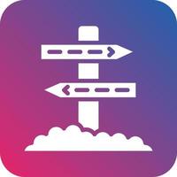 Directional Sign Icon Vector Design