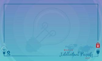 World Intellectual Property Day background with copy space area vector