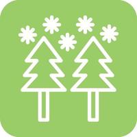 nieve bosque icono vector diseño