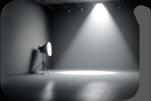 soft  gray  studio  room  background  grey  floor. Generative Ai photo