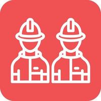 Firefighter Team Icon Vector Design