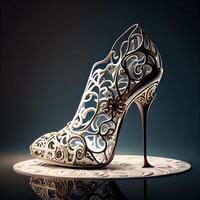 High heels textures openwork. photo