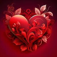 valentine hearts pattern red. photo