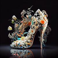 High heels textures openwork. photo