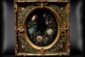 old masters floral frame. photo