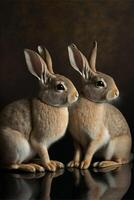 two of rabbit. photo