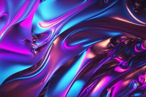 Neon  background  foil  with  purple  and  blue  light. Generative Ai photo