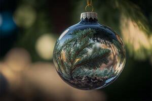 Empty glass ornament clear glass glass ornament. photo