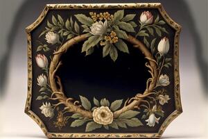 old masters floral frame. photo