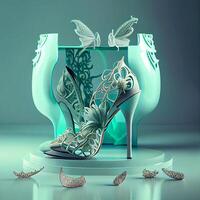 High heels enamel. photo