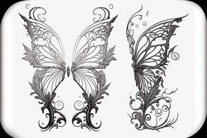 Art nouveau deco fairy wings. photo