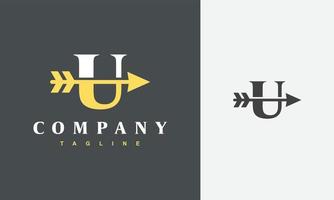 initial U arrow logo vector