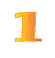 Number 1, one with golden color png