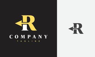 initial R arrow logo vector