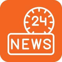 24 Hours News Icon Vector Design