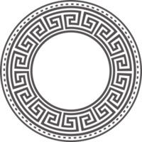 Circle Greek frame. Round meander border. Decoration pattern png