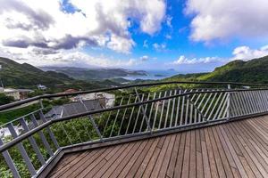 Jiufen,Taiwan - OCT 10, 2017. The landscape from Balcony of Jiufen old street. Jiufen is a mountain area in Ruifang District, New Taipei City, Taiwan. photo