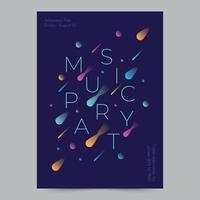 Meteor Music Party Template of Flyer, Instant Download, Editable Design, Pro Vector