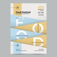 mínimo comida festival modelo de volantes, instante descargar, editable diseño, Pro vector
