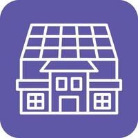 Solar House Icon Vector Design