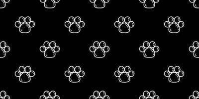 Dog Paw Seamless pattern vector footprint isolated Cat Paw wallpaper background illustration