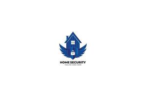 home protection logo design template with color gradient vector