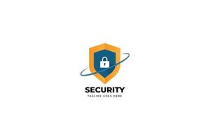 cyber defense shield logo for internet data security design illustration vector