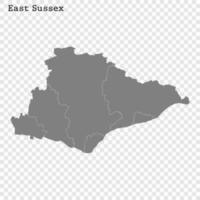 High Quality map is a county of England vector