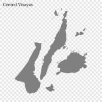 alto calidad mapa de región de Filipinas vector