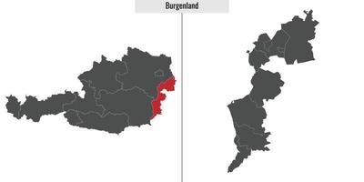 mapa estado de austria vector