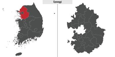 map state of South Korea vector