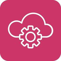 Cloud Settings Icon Vector Design