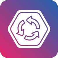 Roundabout Icon Vector Design
