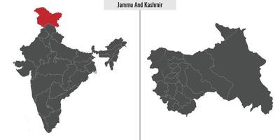 mapa estado de India vector