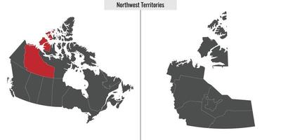 mapa provincia de canada vector