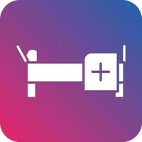 hospital cama icono vector diseño