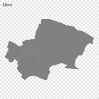 High Quality map  is province of Iran vector