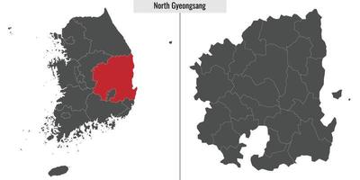 mapa estado de sur Corea vector