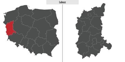 mapa provincia de Polonia vector